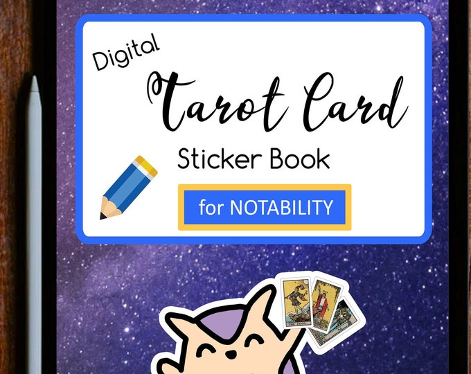 DIGITAL Tarot Card Sticker Book for Notability - Instant Download - iPad Stickers - .Note File for Tarot Journal
