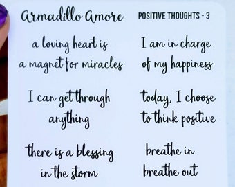 Positive Thoughts Planner Stickers - Collection 3 - Inspirational Planner Stickers - Power of Positivity - Blessing - Love - Faith - 1073