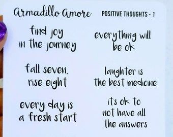 Positive Thoughts Planner Stickers - Collection 1 - Joy - Inspiration - Power of Positivity - Patience - 1071