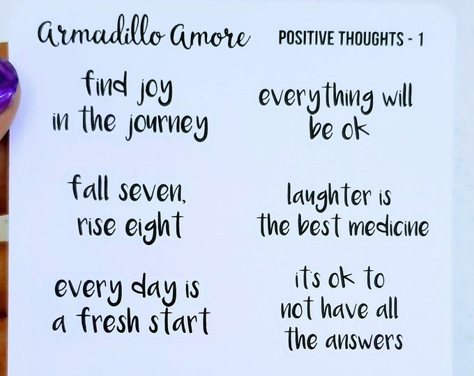 Positive Thoughts Planner Stickers - Collection 1 - Joy - Inspiration - Power of Positivity - Patience - 1071