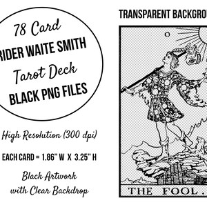 Transparent Tarot PNG - Tarot Clipart, PNG Tarot, Black White Tarot, Digital Tarot, Tarot Bundle, Commercial Use Tarot, Tarot Transparent image 2