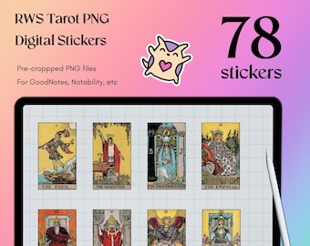Tarot PNG Files, Tarot Digital Stickers, Tarot Card PNG, Digital Tarot Stickers, Commercial Use Tarot, Digital Tarot Cards, Tarot Download