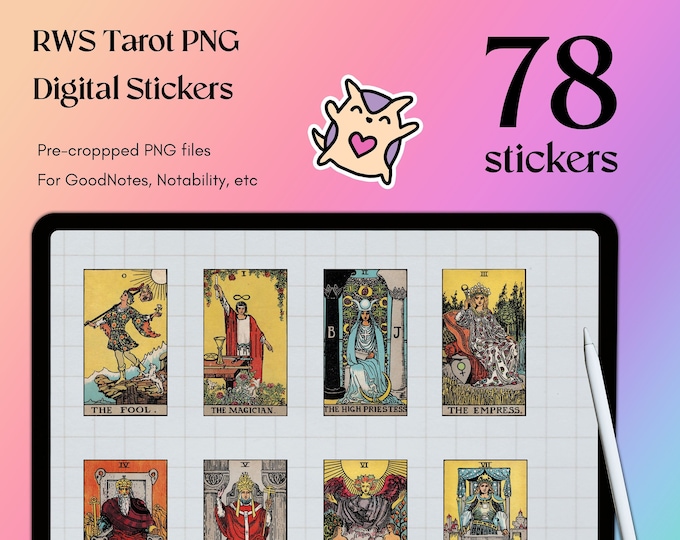 Tarot PNG Files, Tarot Digital Stickers, Tarot Card PNG, Digital Tarot Stickers, Commercial Use Tarot, Digital Tarot Cards, Tarot Download