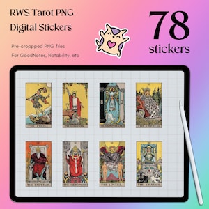Tarot PNG Files, Tarot Digital Stickers, Tarot Card PNG, Digital Tarot Stickers, Commercial Use Tarot, Digital Tarot Cards, Tarot Download