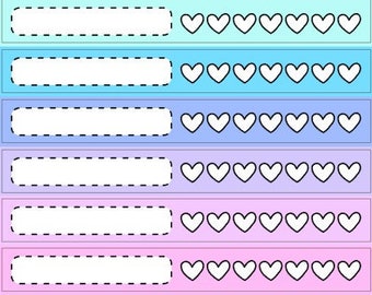 Hobonichi Weeks Rainbow Heart Habit Tracker Stickers - Pastel Planner Sticker Productivity Tracking Motivation Functional Self Care - 1048