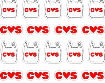 CVS Inspired Drug Store Shopping Bags & Name Stickers {29 Fancy Matte Planner Stickers} 166