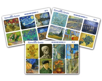 Vincent Van Gogh Mini Painting Stickers - Fine Art - Dutch Post-Impressionism - DC19