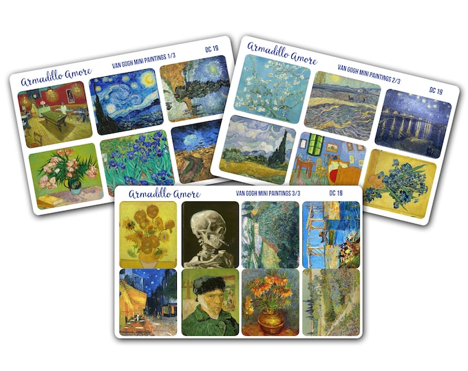 Vincent Van Gogh Mini Painting Stickers - Fine Art - Dutch Post-Impressionism - DC19