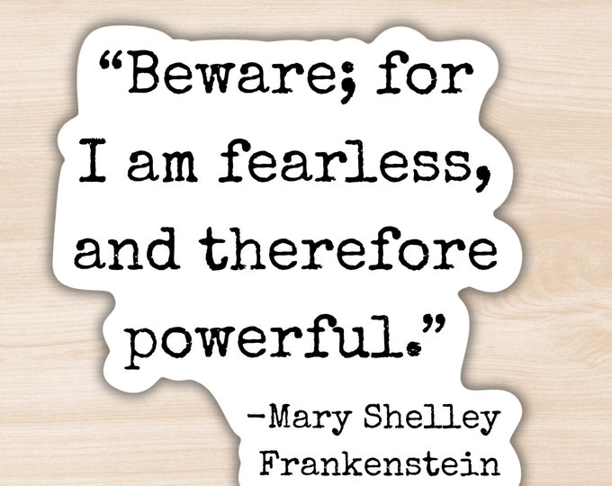Frankenstein Literary Quote Stickers - Gift for Librarian, Bookish Gift, Literary Gift, Gift for Book Lover