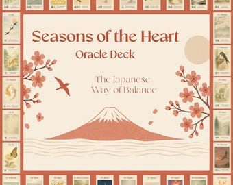 DIGITAL Oracle Deck PDF - Seasons of the Heart - The Japanese Way of Balance - Printable Cards and Guidebook