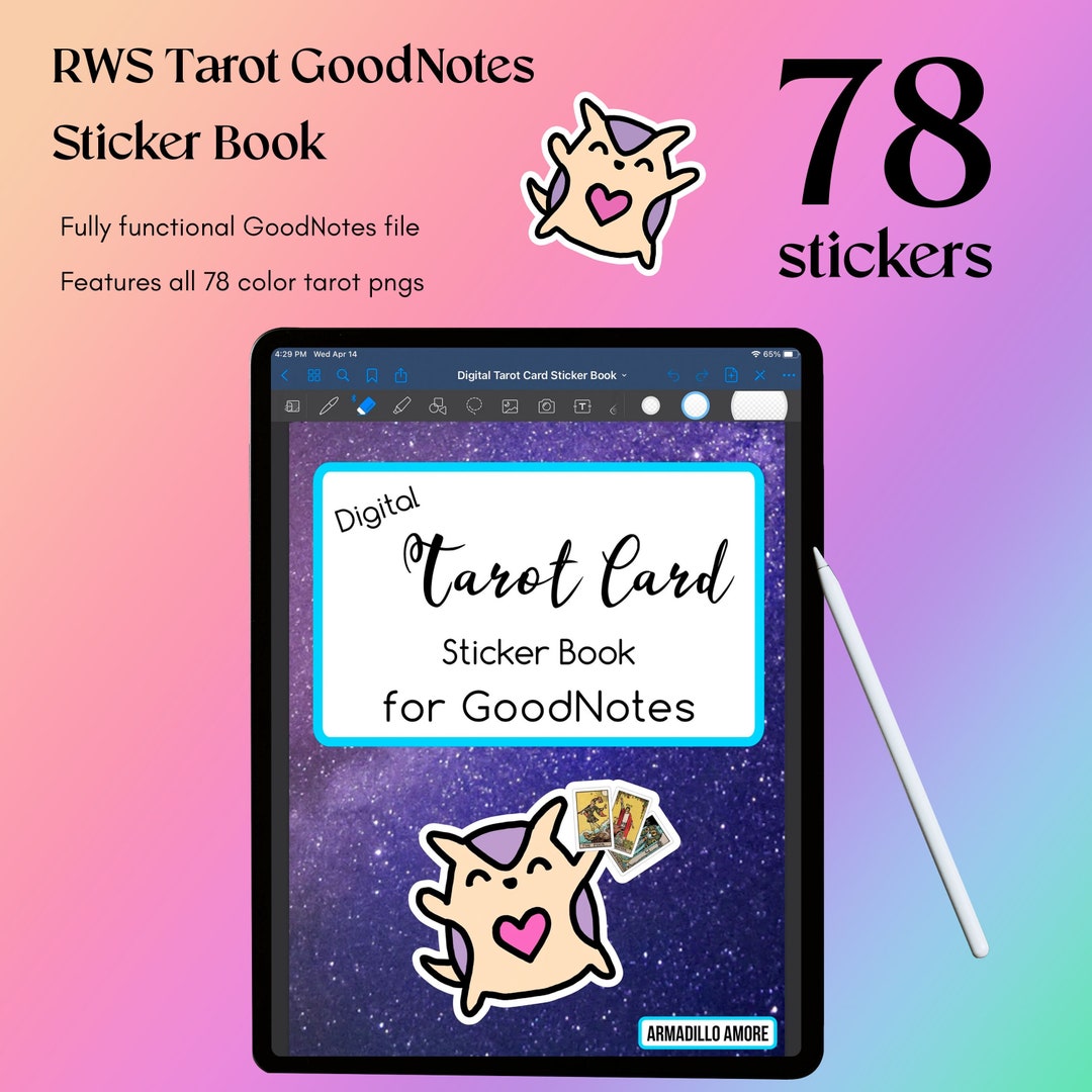 Goodnotes Tarot Sticker Book, Digital Tarot Card Stickers in Goodnotes