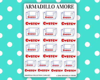 Costco Inspired Store Boxes & Name Planner Stickers - Shopping Stickers Reminder Stickers - 167