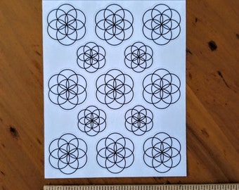 Seed of Life Stickers - New Age - Sacred Geometry - Flower of Life - 557