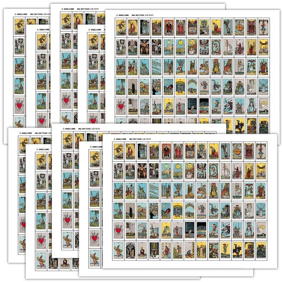 Small Tarot Card Stickers - 1.25 inches x 0.75 inches - Tarot Planner, Tarot Journal, Tarot Journaling