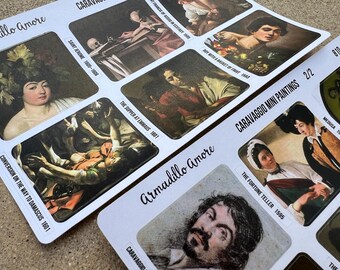 Caravaggio Mini Fine Art Painting Stickers Baroque Art History Gift Aesthetic Laptop Decals - 810