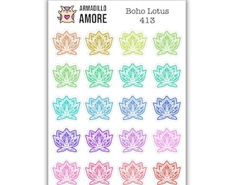 Sacred Lotus Flower Pretty Mindfulness Stickers - 413