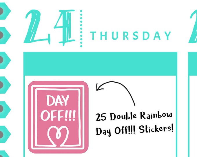 Day Off!!! Reminder Icon Stickers - Planner Stickers - Tracker Stickers - Calendar Stickers - 81