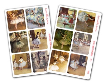 Edgar Degas Mini Fine Art Painting Stickers - Ballerina - Ballet - Dancers - Dancing - 1091