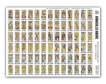 Mini Tarot de Marseille Stickers - Tarot Card Stickers, Track Tarot Reading, Marseille Tarot Stickers, Marseilles Tarot Stickers