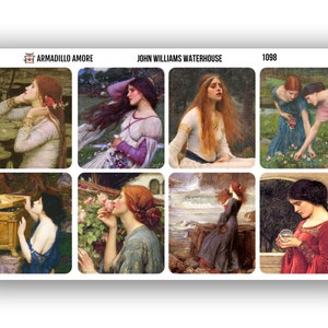 John William Waterhouse - Stickers beaux-arts - Stickers peintures magnifiques - Sticker étanche pour ordinateur portable pour journal artistique - Journal indésirable - 1098