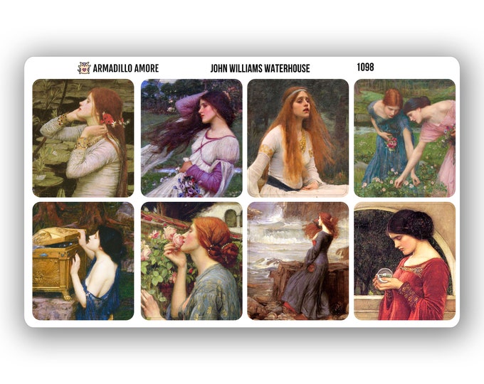 John William Waterhouse Fine Art Stickers - Beautiful Painting Stickers- Laptop Waterproof Sticker for Art Journal Junk Journal - 1098
