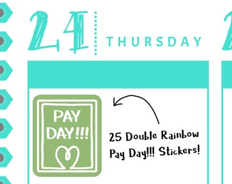 Pay Day!!! Reminder Stickers - 25 Planner Stickers - Financial Sticker - Money Sticker - Work Sticker - 82