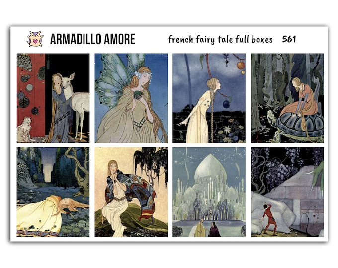 French Fairy Tale Full Box Stickers - Matte - Premium Quality - Art - Story - Romantic - Beautiful - 561