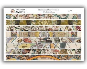 Celestial Collection Washi Style Stickers - Matte - Solar System - Zodiac - Constellation - 477