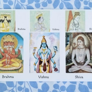 Dei indù - Trimurti - Brahma - Vishnu - Shiva - Induismo - Meditazione - Om - India - Deva - Spiritualità -1054