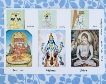 Hindu Gods - Trimurti - Brahma - Vishnu - Shiva - Hinduism - Meditation - Om - India - Deva - Spirituality -1054