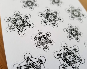 Metatron's Cube Stickers - New Age - Sacred Geometry - 556