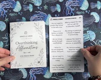 Overthinking Affirmation Mantra Stickers - Mental Health Self Care Anxiety Sticker Journal Inner Peace Healing Reflection - 818