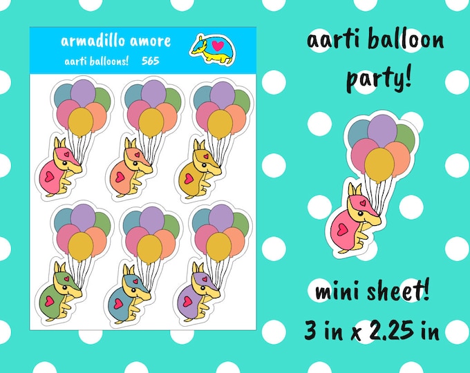 Aarti Armadillo Balloon Party - Matte - Premium Quality - Colorful - Birthday - Celebrate - 565