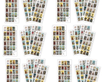 Small Tarot Stickers (1 inch) - Full Deck - 468 Stickers - 30 Sheet Set - Tarot Journal - Tarot Journaling - Transparent Stickers