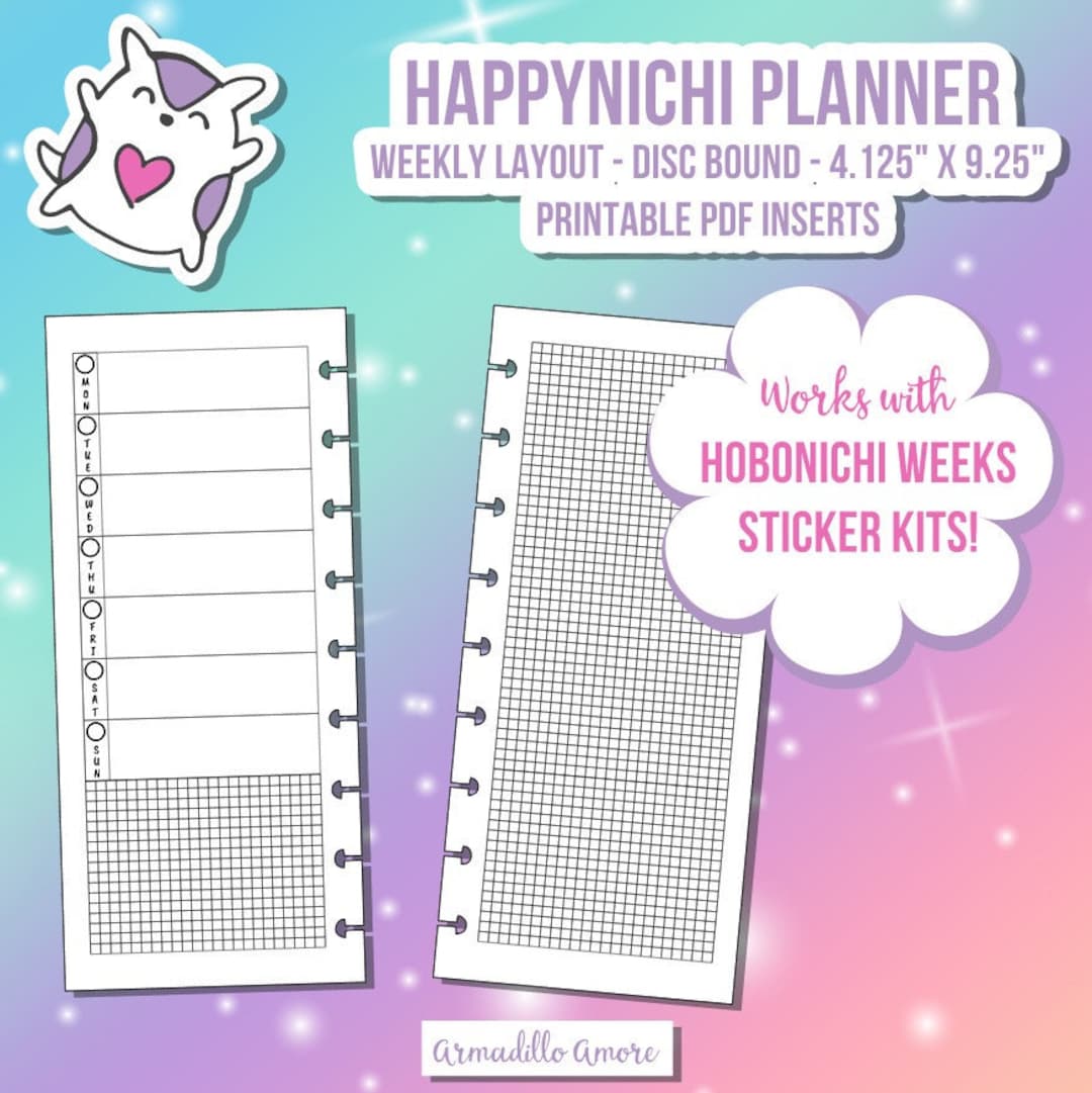 SKINNY CLASSIC Happynichi Happy Planner Weekly Digital - HP Printable ...
