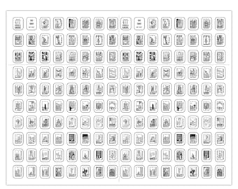 Black and White Tiny Tarot Stickers 0.625" x 0.5" for Tarot Journal, Tarot Planner, Tarot Workbook, Track Tarot Readings, Tarot Beginner