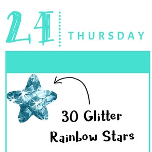 Glitter Rainbow Star Stickers {30 Fancy Matte Planner Stickers, Double Rainbow} 101