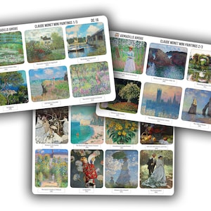 Claude Monet Mini Painting Stickers - Impressionist - Fine Art - Impressionism - DC16