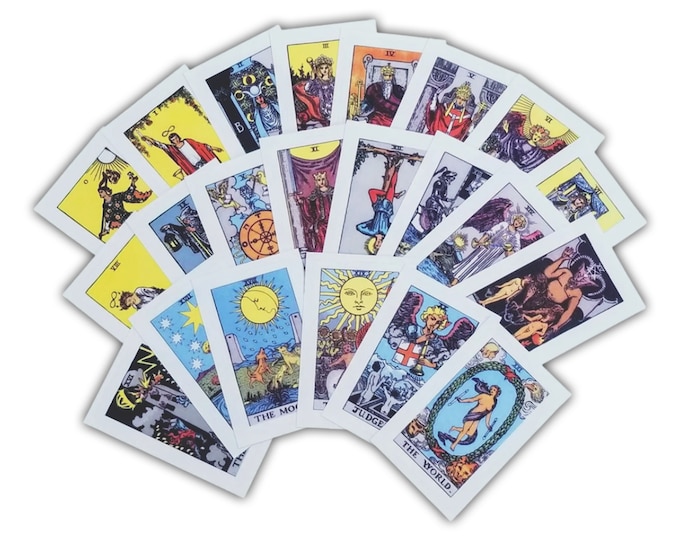 Tarot Card Stickers - 2.5 inch (Standard Size) - Tarot Sticker Pack - Major Arcana - Full Deck - Transparent Tarot Stickers - DC14