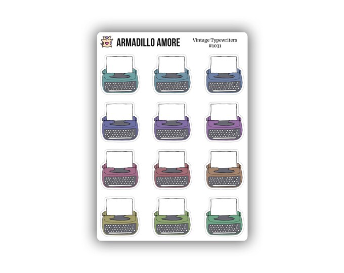 Typewriter Stickers - Tracker - Track - NaNoWriMo - Create - Writing - Writer - Story - Novel - Write - Author - 1031