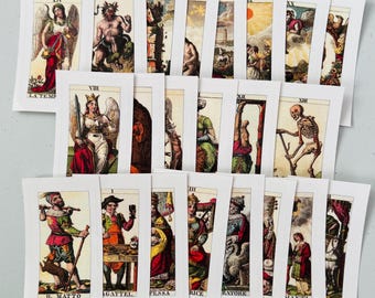 Vintage Tarot Card Stickers - 2.5 inch x 1.4 inch - Tarot Sticker Pack - Major Arcana - Full Deck - Transparent Tarot Stickers - DC14
