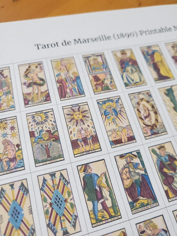 DIGITAL Tarot De Marseilles Mini (1.1 Inch Tall) Deck