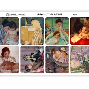 Stickers beaux-arts Mary Cassatt - Stickers belle peinture - Sticker étanche pour ordinateur portable pour journal artistique Journal indésirable - 1121