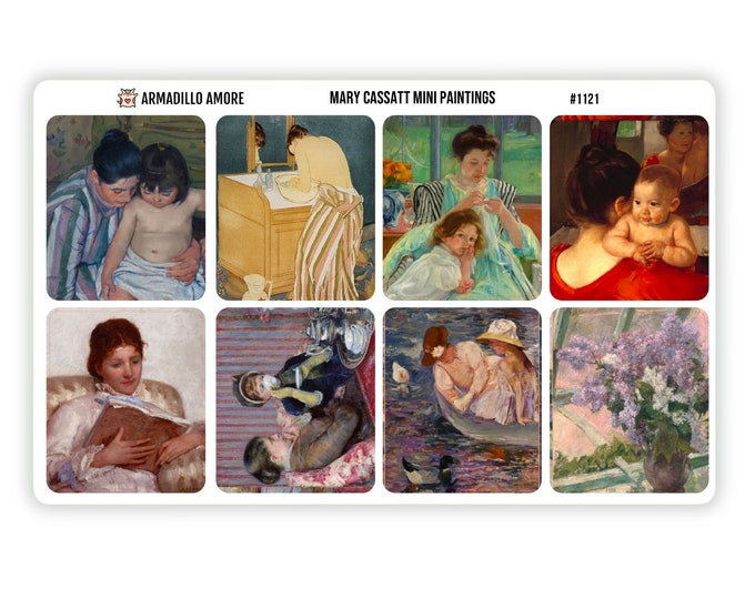 Mary Cassatt Fine Art Stickers - Beautiful Painting Stickers- Laptop Waterproof Sticker for Art Journal Junk Journal - 1121
