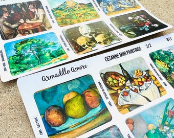 Paul Cezanne Mini Fine Art Painting Stickers French Post Impressionism Art History Gift Aesthetic Laptop Decals - 811