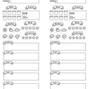 HALF SHEET Happynichi Happy Planner Daily Tracking 1 Page Printable ...