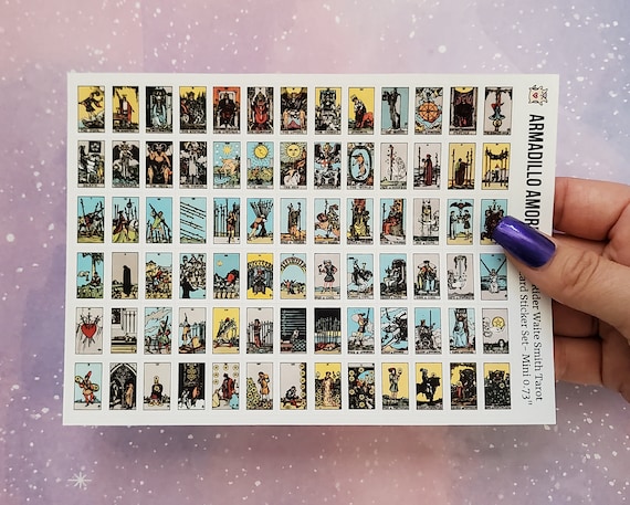 Mini Tarot Stickers 0.73 Inch Full Deck Tarot Journal Tarot