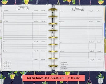 CLASSIC HP Simple Budget Planner Printable - Financial Printable Tracker, Savings Printable, Financial Planner, Budget Planner pdf