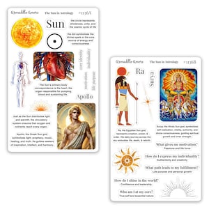 Adesivos de Sol em Astrologia – Pacote de Adesivos de Astrólogo – Adesivos de Planejador de Astrologia Celestial do Zodíaco Apollo Ra Surya Mythology - 1136