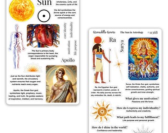 Sun in Astrology Stickers – Astrologer Sticker Pack – Apollo Ra Surya Mythology Celestial Journal Zodiac Astrologist Planner Stickers - 1136